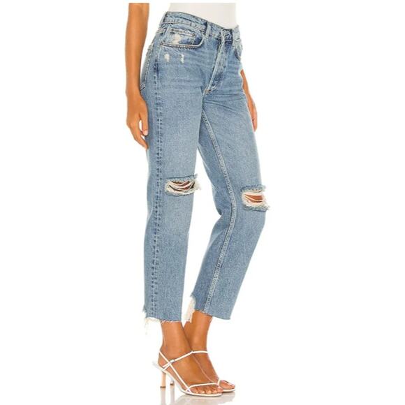 Boyish The Tommy Straight Leg Distressed Jeans in Great Dictator Wash, Size 29 - Picture 2 of 11